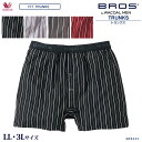 ワコールWacoal メンズ ブロス BROS トランクス (LL・3L) スリムスタイル フィットトランクス ジャストウエスト 前開き メール便2点まで 父の...