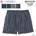 ワコール Wacoal メンズ ブロス BROS トランクス (M・L) ジャストウエスト 普通丈 前開き 天然由来繊維のなめらかさ メール便1点まで バレンタイン プレゼント 父の日 ギフト GT7802 【W】