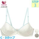 ワコール Wacoal ジュニアブラジャー [CFX301] (Cカップ/Dカップ)フェアリーティアラ 3/4カップブラ フロントホックブラ ステップ3{01}入園準備 入学準備【F】