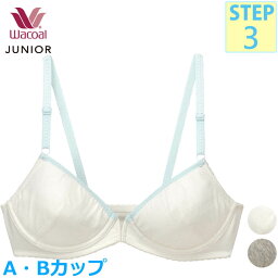 ワコール Wacoal ジュニアブラジャー [CFX301] (Aカップ/Bカップ) フェアリーティアラ 3/4カップブラ フロントホックブラ ステップ3{01}入園準備 入学準備【F】