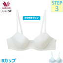 15%OFF ワコール Wacoal ジュニアブラジャー (Bカップ)U字ワイヤーブラ 3/4カップブラ ステップ3 さわやか研究所 涼感 蒸れにくい メッシュ...