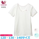 【F】ワコール Wacoal 女児トップ 半袖 [CKV340](120サイズ 130サイズ 140サイズ) あったかインナー 女の子【あったか研究所】フェアリーティアラ ネコポス2点まで{01}