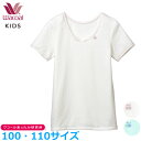 【F】ワコール Wacoal 女児トップ 半袖 [CKV340]■E(100サイズ 110サイズ) あったかインナー 女の子【あったか研究所】フェアリーティアラ ネコポス2点まで{01}