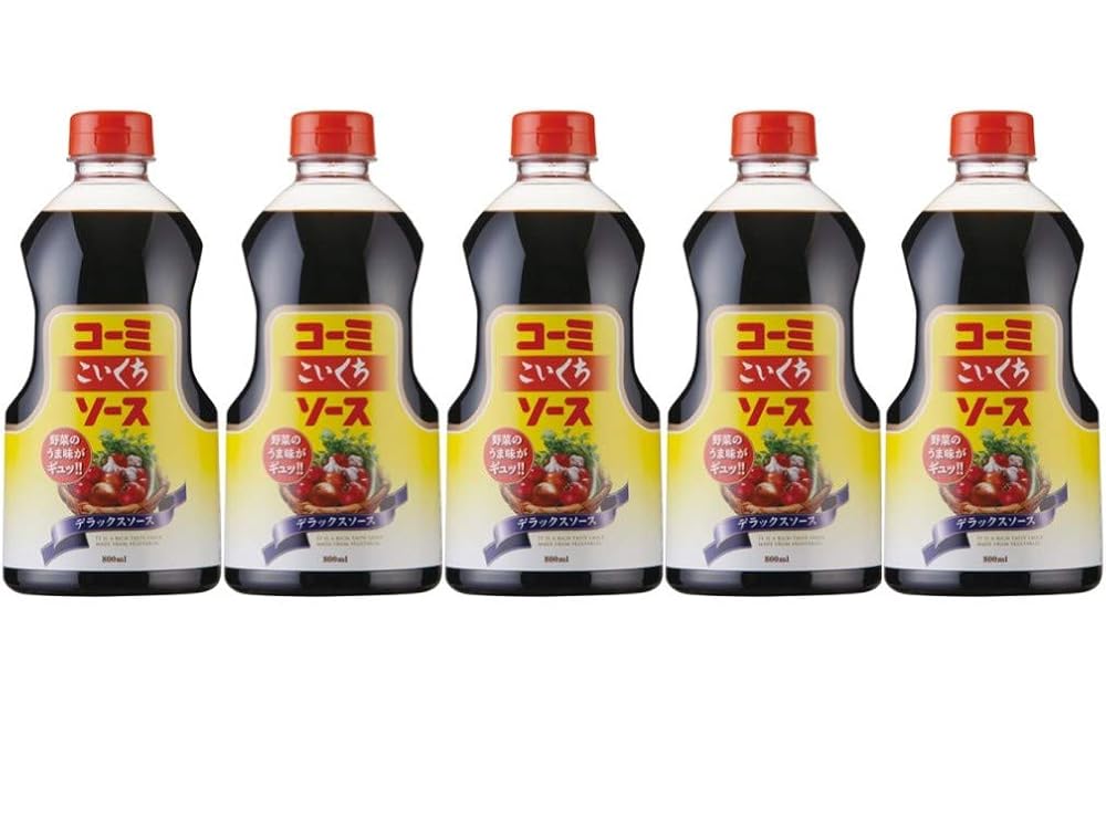 コーミ デラックスこいくちソース（800ml/5本）