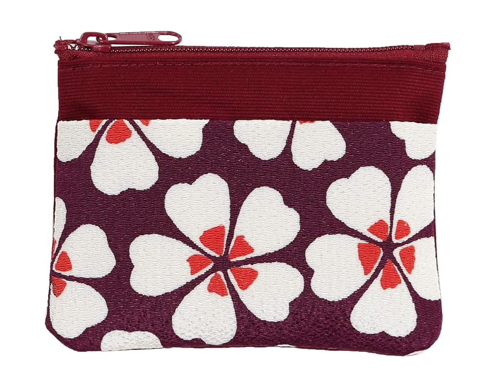 小紋工房 コインケース モダン桜（紫） 小銭入れ 二越ちりめん 京都 和KOMONO 江戸小紋 0610