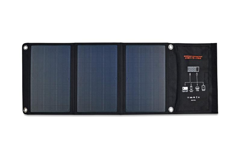 メテックス EVERBright 21W ソーラーパネル(ポケット付き)SSBSP-21WP-A 黒 144×77×105mm