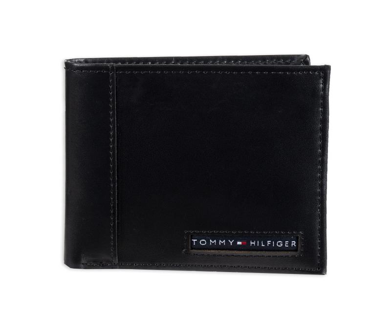 Tommy Hilfiger トミーフィルフィガー 財布 メンズ 財布 Men's Leather Ranger Pass case Wallet (Black)