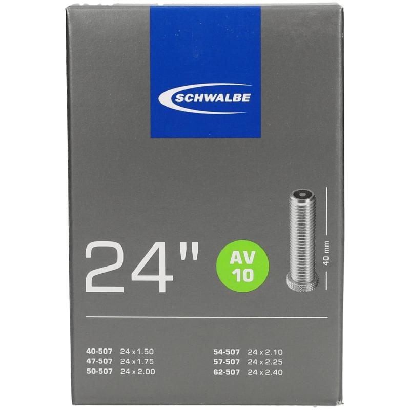 【正規品】 シュワルベ(SCHWALBE) 24×1.50/2.50用チューブ 米式 40mmバルブ 10AV