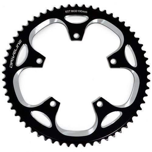 Driveline CNC 7075 Alloy 10/11 Speed Chainring 60T, BCD 130mm, Black, ST1352