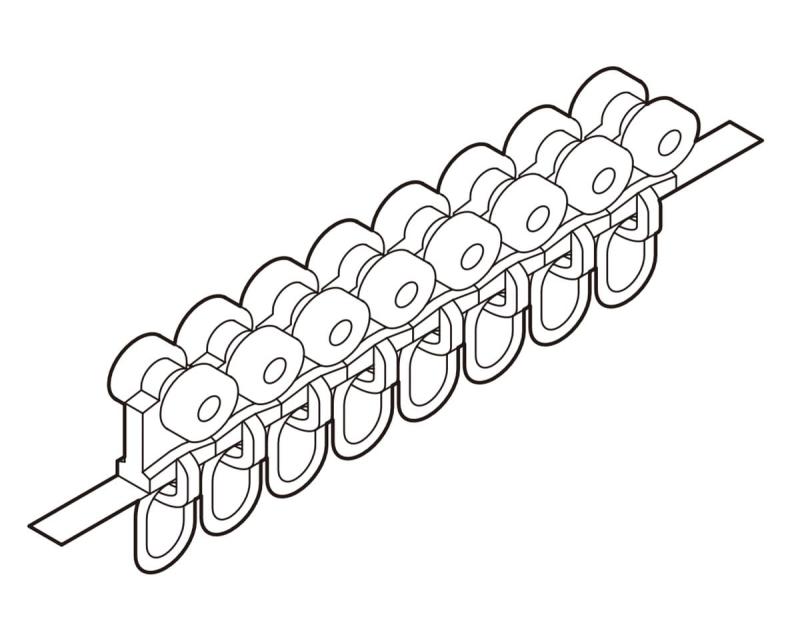 TOSO カーテンレール エリート用部品 静音ランナー 8個連結