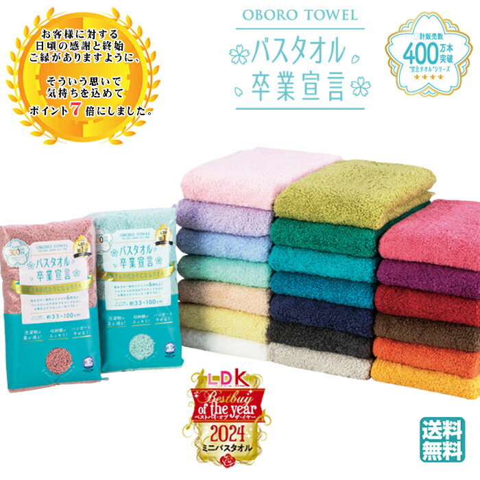 【 ZIP!&ヒルナンデスで紹介されました!】【ポイントプラス最大7倍】 バスタオル 卒業宣言 4枚セット 【送料無料】 おぼろタオル 綿100% 綿 コットン...