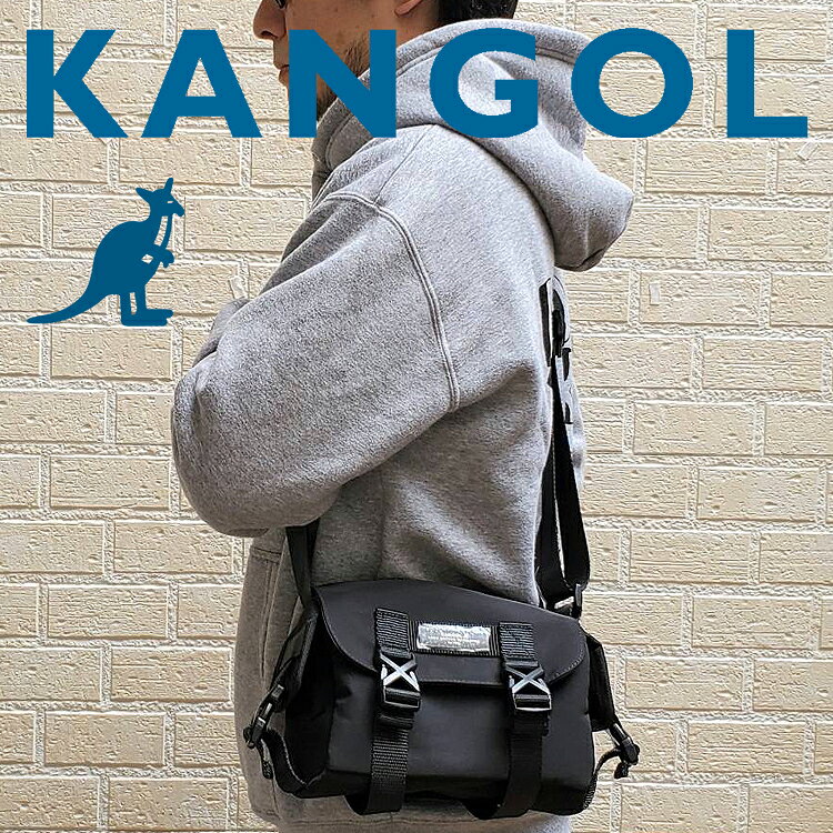 乐天商城 - KANGOL カンゴール ショルダーバッグ Sサイズ ブラックシリーズ メンズ レディース ユニセックス 軽量 コンパクト 黒 斜めがけ 肩掛け ブランドバッグ 小さめ おしゃれ シンプル カジュアル 旅行 通勤 通学 フェス アウトドア タウンユース プレゼント ギフト