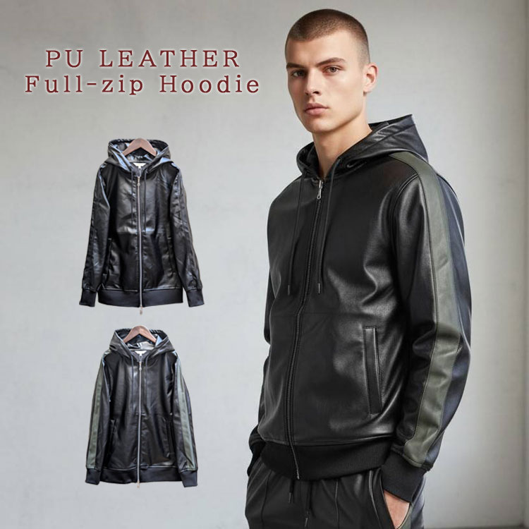 楽天市場】puレザー パーカーの通販