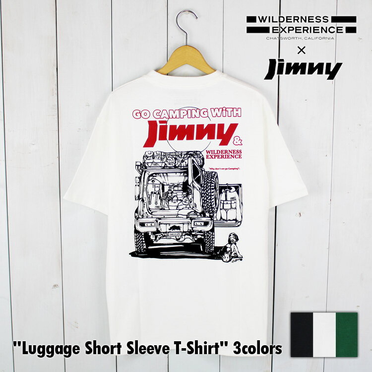 ジムニー tシャツ JB64 ウィルダネスエクスペリエンス ジムニー コラボTシャツ メンズ 半袖Tシャツ SUZUKI スズキ JIMNY ジムニー 半T カットソー クルーネック Tシャツ 半袖 綿100% ジムニーステッカー ジムニーシエラ 男女兼用 ユニセックス トップス アウトドア キャンプ