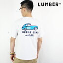 Tシャツ メンズ レディース ランバー アメカジ プリント 半袖Tシャツ LUMBER カットソー クルーネック Tシャツ ショートリーブ 半袖 綿 コットン 男女兼用 ユニセックス トップス アウトドア キャンプ フェス アメカジ 車 アメ車 CAR 白 ホワイト ナチュラル カーキ