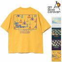 go slow caravan ゆったり 半袖 Tシャツ バックプリント ゴースローキャラバン USA/C スクエアLOGO TEE メンズ クルーネック 半袖...