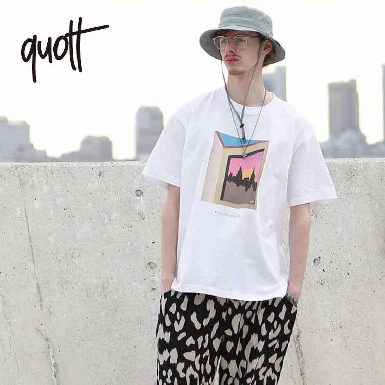 クオルト QUOLT 半袖Tシャツ プリントTシャツ ロゴTシャツ METAFISICA TEE グラフィックT コットン100％ 6.2oz プレミアムコットン ストリート カジュアル デイリーウェア メンズ レディース ユニセックス アウトドア キャンプ フェス プレゼント