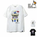 ゴースローキャラバン 日産 コラボ tシャツ USA/C DATSUN TRACK TEE メンズ 半袖Tシャツ メンズ NISSAN go slow caravan カットソー クルーネック Tシャツ 半袖Tシャツ 綿100 プリントT ユニセックス 男女兼用 トップス アウトドア キャンプ フェス 服装