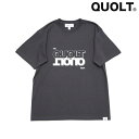 クオルト tシャツ メンズ 半袖Tシャツ メンズ QUOLT カットソー クルーネック Tシャツ 半袖Tシャツ 綿100% プリントT ユニセックス 男女兼用 トップス コットンボディ ISSUE TEE SUMI-KURO スミクロ アウトドア キャンプ フェス 服装