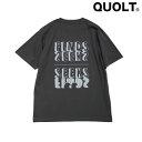 クオルト tシャツ メンズ 半袖Tシャツ メンズ QUOLT カットソー クルーネック Tシャツ 半袖Tシャツ 綿100% プリントT ユニセックス 男女兼用 トップス コットンボディ SUMI-KURO スミクロ アウトドア キャンプ フェス 服装