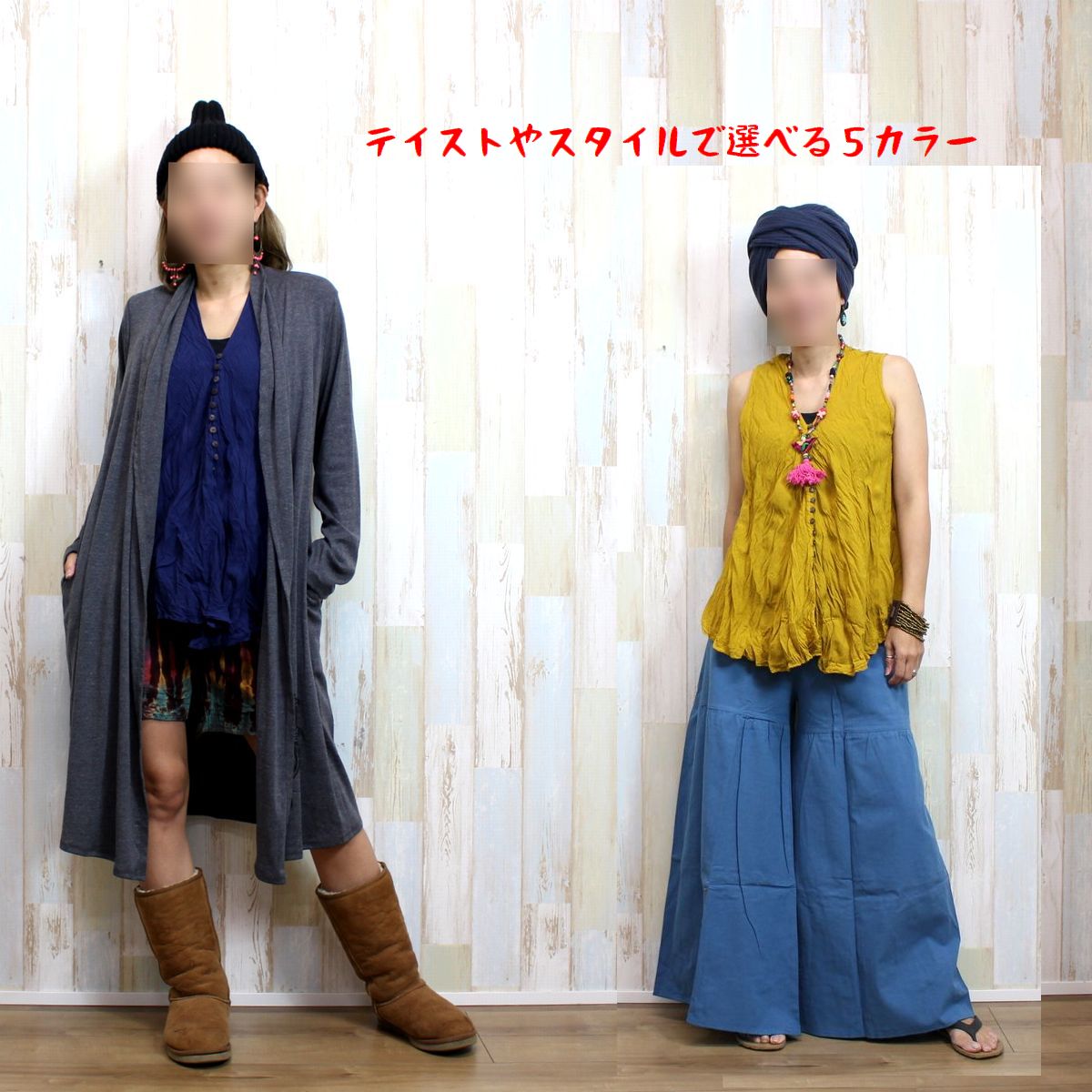 ガーゼコットン フロントボタンノースリーブトップス /002 全5色【エスニック アジアン ファッション レディース ヨガ ダンス 衣装 】 rankuu-10000602 らんくう サンプル画像3