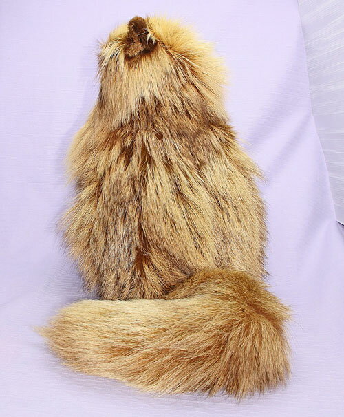 ペルシャネコ 猫　日本製 作家　特選品 ぬいぐるみネコ　プレゼント　ギフト 毛皮 フォックス インテリア クリスマスギフト