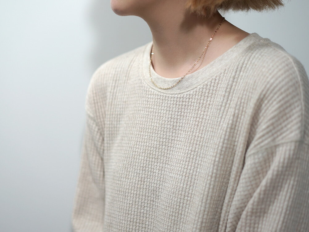 K18 ポラリスカットネックレスチェーン 1.9mm あずきチェーン 小豆チェーンネックレス レディース メンズ ユニセックス 18金ネックレス 18kネックレス ゴールドネックレスチェーン k18ネックレス 延長 女性 金属アレルギー対応 プラチナ可 RAPA