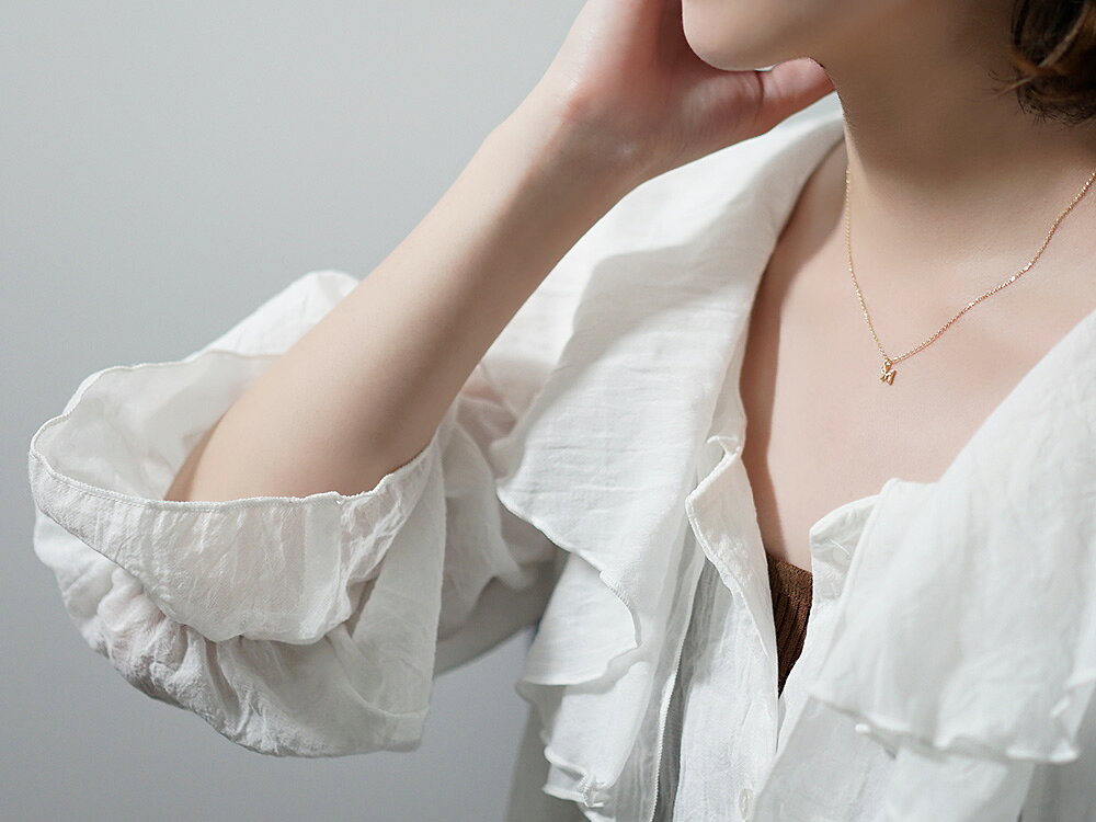 K18 イニシャル ダイヤモンド プチ ネックレス お守り代わりにひとつは欲しいプチ...