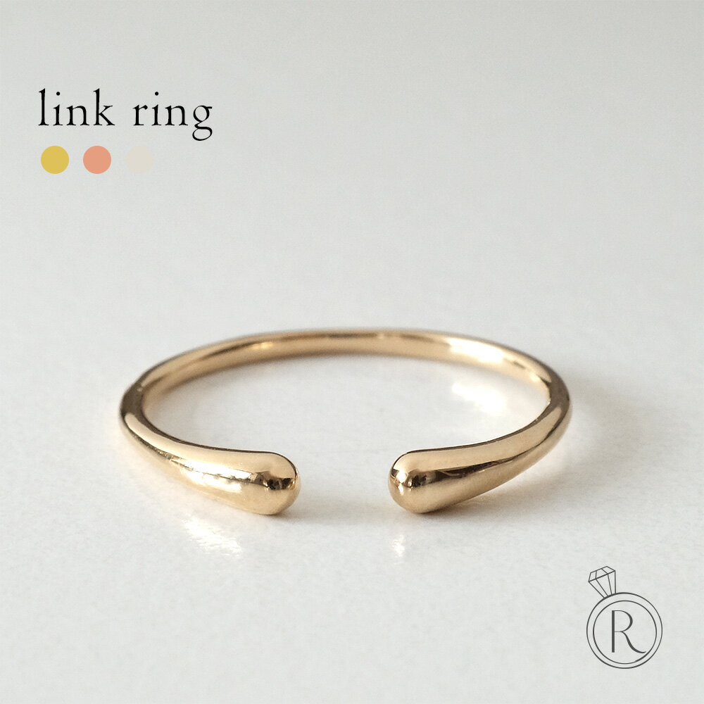 K18 リンク リング レディース リング 地金 指輪 ring 18k 18金 重ね付け 地金リング ゴールド アクセサリー シンプル 女性用 RAPA ラパ プレゼント ギフト 送料無料のサムネイル