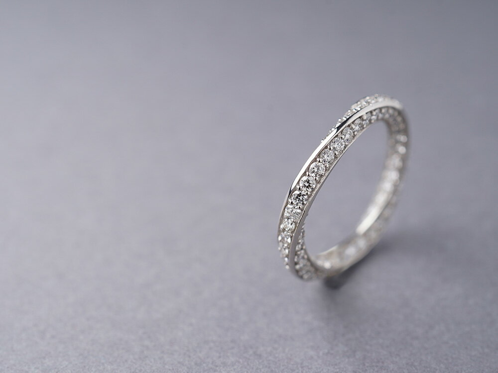 1.5ct！K18 ダイヤモンド フルエタニティ リング インフィニティ 永遠  