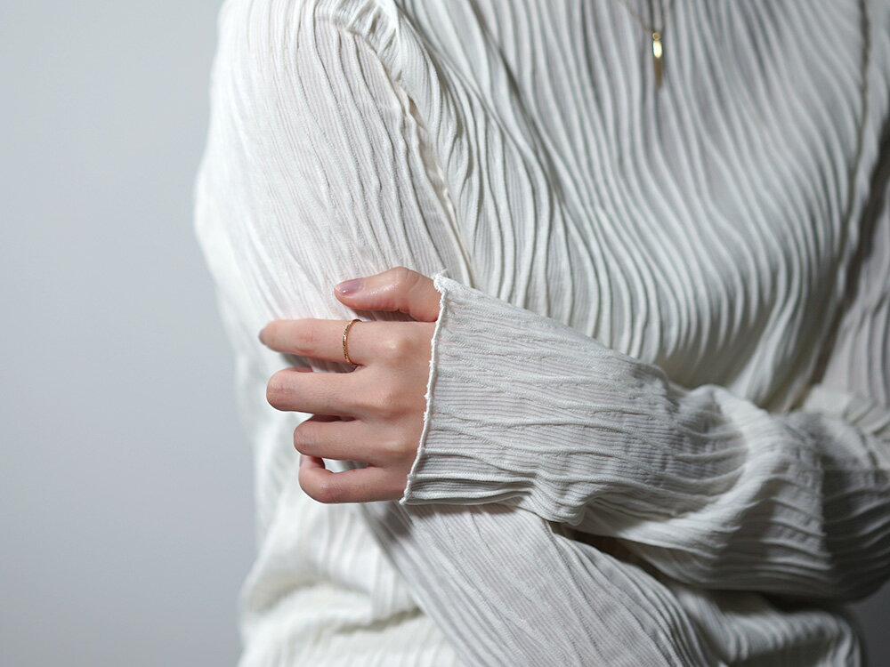 【3/28午後値上げ実施】 K18 タイニー スタッズ リング レディース K18 カットリング ペアリング 地金 指輪 地金リング ring 18k 18金 ゴールド フルデザイン 重ね付け スタックリング プレゼント 女性 ギフト プラチナ可 シンプル カップル RAPA ラパ 送料無料