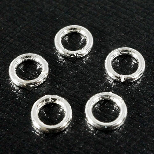 乐天商城 - 【バリシルバーパーツ】丸カン（口閉じ） 直径5．8mm 5個セット インドネシア バリ島 パーツ 卸価格【メール便対応可】