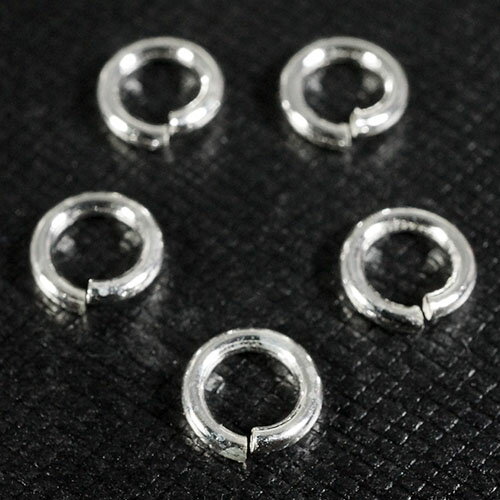 乐天商城 - 【バリシルバーパーツ】丸カン（Cカン）切り込みあり 直径6．8mm 5個セット インドネシア バリ島 パーツ 卸価格【メール便対応可】