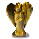 エンジェル(天使)タイガーアイ(虎眼石) 彫刻 サイズ:28×40mm 1個【メール便対応可】