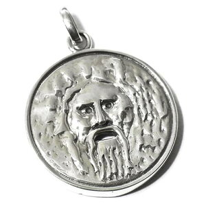【値下げしました】【PETER STONE】真実の口 スターリングシルバー ペンダントトップ Bocca della Verità イタリア ローマ【メール便対応】