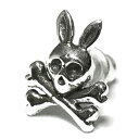 【goodvibrations】スカル(髑髏)兎(ウサギ) スターリングシルバー ピアス (1P/片耳用) グッドバイブレーション【メール便対応可】