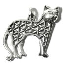 【PETER STONE】猫(ネコ)フラワーオブライフ(flower of life) スターリングシルバー ペンダントトップ【送料無料】