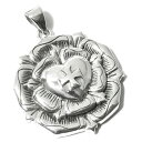 【PETER STONE】薔薇十字教団の薔薇 スターリングシルバー ペンダントトップ キリスト教 クロス【送料無料】