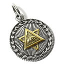 【goodvibrations】プロビデンスの目 六芒星 コイン型 スターリングシルバー ペンダントトップ フリーメイソン Freemason グッドバイブレー...