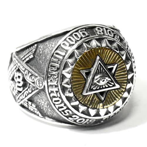 【goodvibrations】プロビデンスの目 双竜 六芒星 スターリングシルバー リング（指輪） フリーメイソン Freemason グッドバイブレーション【送料無料】