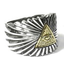 【goodvibrations】プロビデンスの目 スターリングシルバー リング(指輪) フリーメイソン Freemason グッドバイブレーション【送料無料】