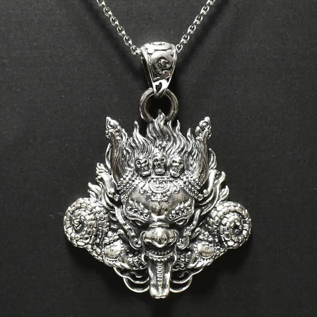 【orientalvibrations】ヒンドゥ教 キールティムカ スターリングシルバー ペンダントトップ 西蔵密教 オリエンタルバイブレーション【送料無料】