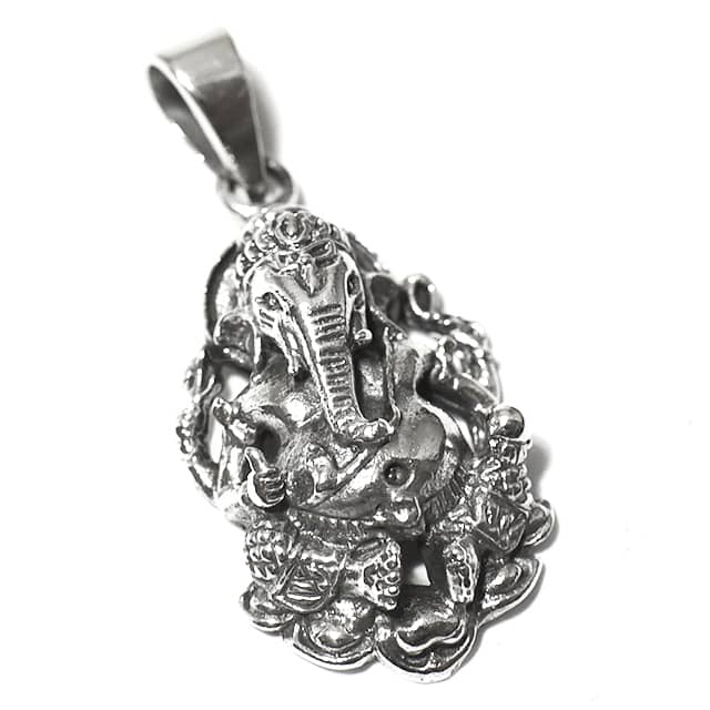 ガネーシャ スターリングシルバー ペンダントトップ 夢をかなえるゾウ インド神話 ヒンドゥー教 神々 象頭財神