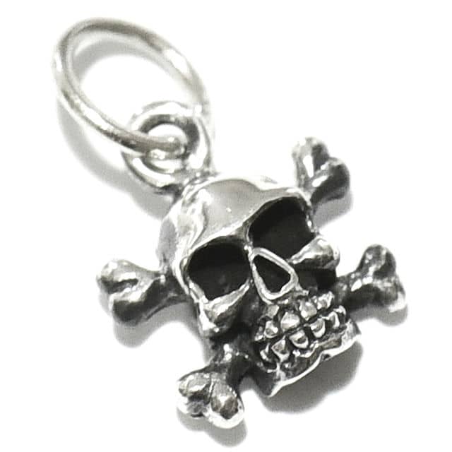 スカル（骸骨） スターリングシルバー ペンダントトップ【メール便対応可】
