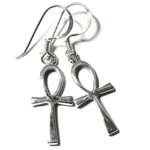 アンク (Ankh) エジプト十字 スターリングシルバー ピアス イヤリング 北アフリカ【メール便対応可】