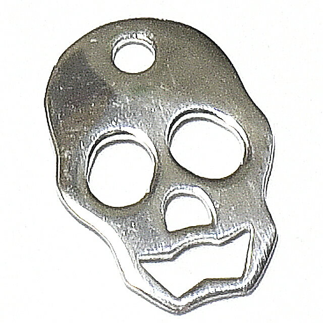 【バリシルバーパーツ】スカル（骸骨） プレート型 ビーズ インドネシア バリ島 パーツ 卸価格【メール..