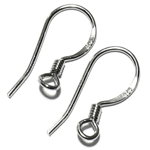 【バリシルバーパーツ】ピアスパーツ 2個セット（ロジウムコーティング） インドネシア バリ島 パーツ 卸価格【メール便対応可】