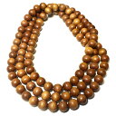 インド産 白檀(サンダルウッド)ビーズ10mm 108粒 素材販売|ビャクダン sandal wood india beads