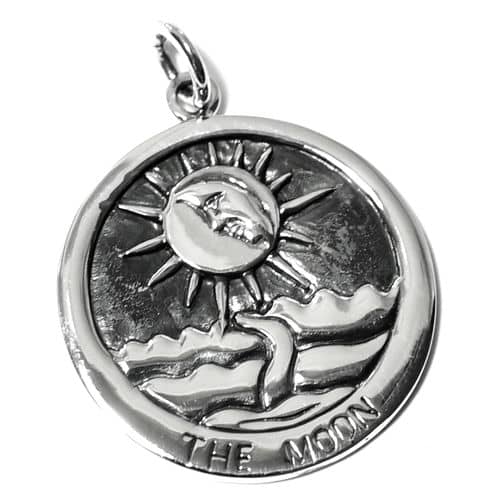 タロットカード ムーン（The Moon） シルバー ペンダントトップ 月【メール便対応可】