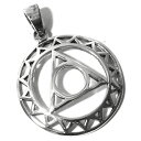 第5チャクラ ヴィシュッダ・チャクラ(VISHUDDHI CHAKRA) スターリングシルバー ペンダントトップ ヨガ【メール便対応可】